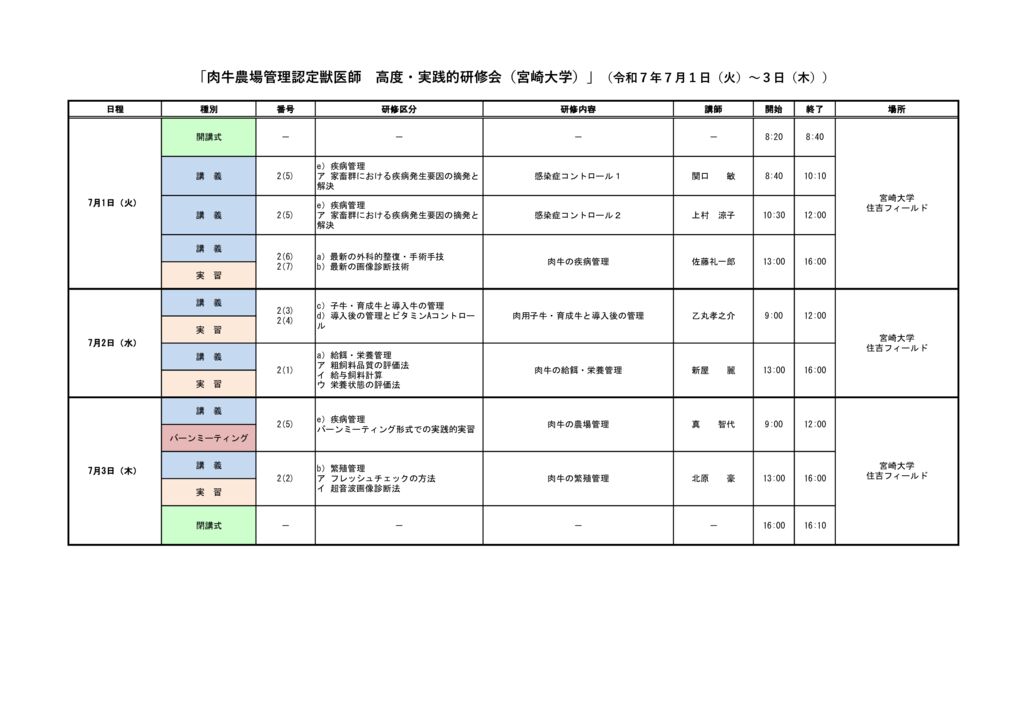 農場認定　07_07認定獣医師研修内容（肉牛_宮崎大学）250527のサムネイル